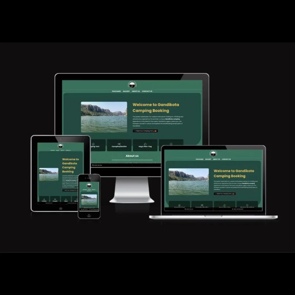 responsive design of a website 